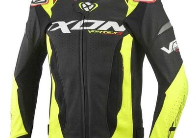 Giacca moto pelle Ixon Vortex 3 Nero Giallo Fluo - Annuncio 9468706