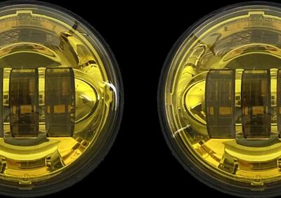 Coppia parabole a LED con lente gialla da 4,5" Custom Dynamics - Annuncio 9474577
