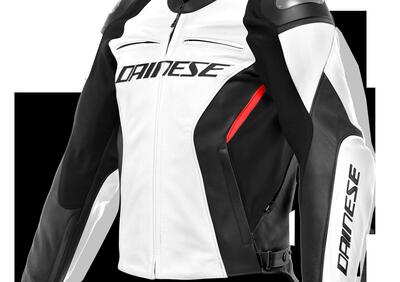 Giacca moto pelle Dainese RACING 4 Bianco Nero - Annuncio 9486699