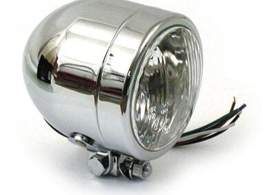 Faro anteriore 4" alogeno cromato omologato Motorc  - Annuncio 8557960