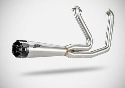 Scarico 2 in 1 Racing satinato Zard per Softail St - Annuncio 9497474