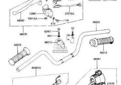 -Manubrio Kawasaki KZ550D1 GPZ 1981 460031078 - Annuncio 9514972