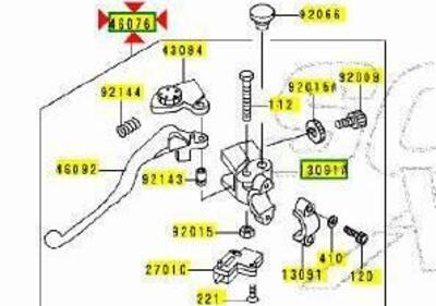 -Leva frizione Kawasaki 460761165 - Annuncio 9531175