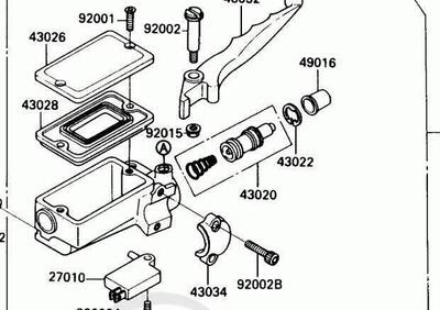 -Pompa freno cmpl Kawasaki 430151260 - Annuncio 9531214