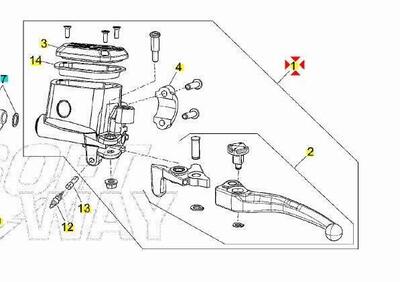 -Pompa frizione Aprilia Dorsoduro 750 851645 - Annuncio 9543424