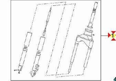 -Forcella anteriore Aprilia Scarabeo 50 2B000672 - Annuncio 9543533