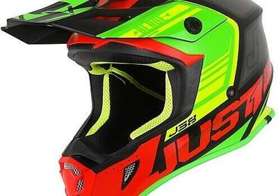 Casco cross Just1 J38 Blade Rosso Verde lime Nero - Annuncio 9545385