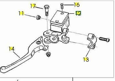 -Pompa freno ant Scarabeo 50 AP8213307 Aprilia - Annuncio 9549718