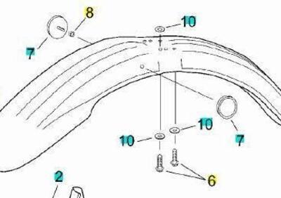 Parafango ant Aprilia RX MX 50 AP8226477 - Annuncio 9550033