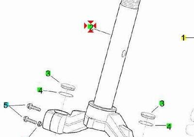 Piastra di sterzo Aprilia Scarabeo 125 AP8123904 - Annuncio 9550772