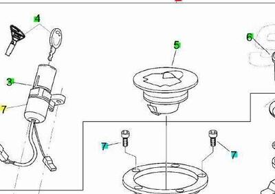 Kit serrature Aprilia RS50 AP8202358 - Annuncio 9552092