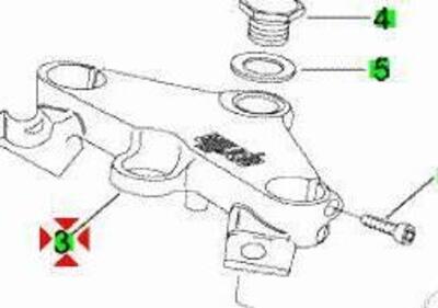 Piastra superiore Aprilia RS50 AP8203587 - Annuncio 9553113