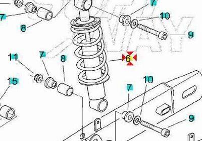 Ammortizzatore posteriore Aprilia RS50 AP8203818 - Annuncio 9553138