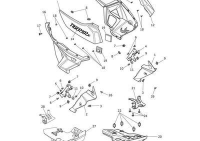 Protezione radiatore ant dx Triumph Tiger800 XRX - Annuncio 9571261