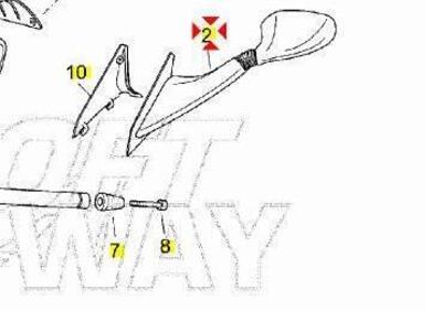 Specchio sx Atlantic 125 AP8104747 Aprilia - Annuncio 9573989