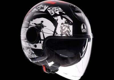 casco jet AGV ETERES HISTORY MATT nero bianco ross - Annuncio 9574582