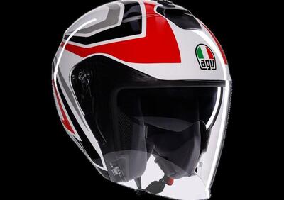 casco jet AGV Irides Tolosa nero grigio rosso - Annuncio 9574596