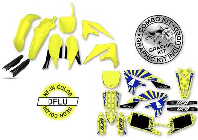 Kit plastiche+decals Ufo Akaishi Yamaha Giallo flu  - Annuncio 8941833