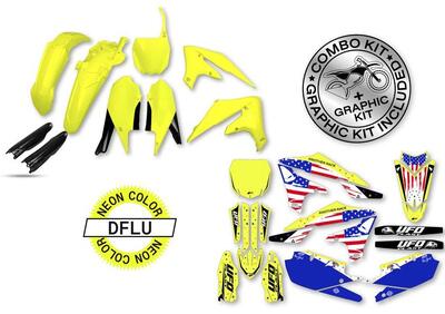 Kit plastiche+decals Ufo Patriot Yamaha Giallo flu  - Annuncio 8952265