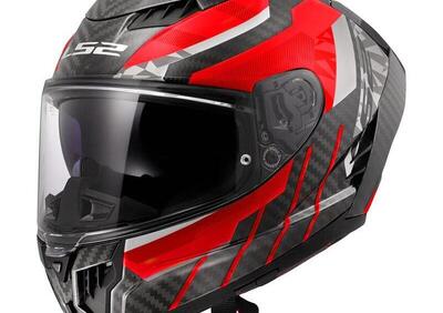 casco integrale LS2 Dragon Trax in carbonio rosso - Annuncio 9597665