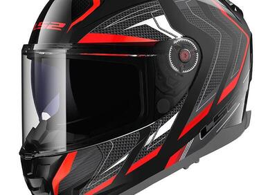 casco integrale LS2 Vector 2 in fibra rosso - Annuncio 9597678