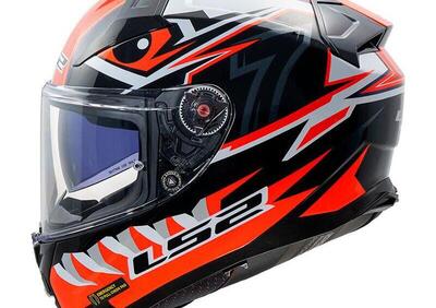 casco integrale LS2 Vector 2 in fibra nero rosso - Annuncio 9597681