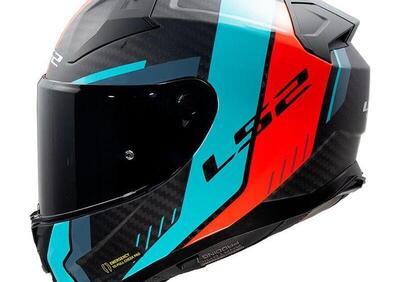 casco integrale LS2 Vector 2 in fibra rosso cyan o - Annuncio 9597683