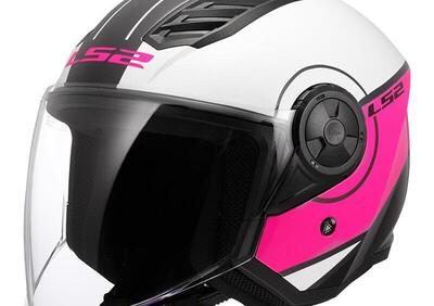 casco jet LS2 OF616 Airflow 2 bianco rosa - Annuncio 9597716