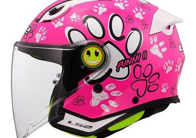 casco jet LS2 Funny 2 Paws rosa - Annuncio 9597737