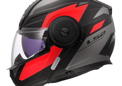 casco modulare LS2 FF902 Scope 2 Duria nero rosso - Annuncio 9597792