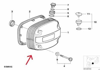 Coperchio testa cromato destro BMW - Annuncio 9624196