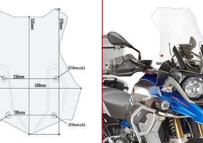 Cupolino trasparente Givi 5124DT per BMW R1200GS-1 - Annuncio 8976062