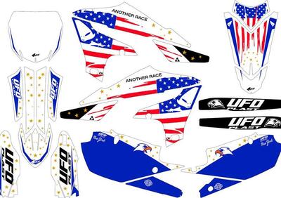 Kit grafica Ufo Patriot per Yamaha Bianco UFO  - Annuncio 8986450