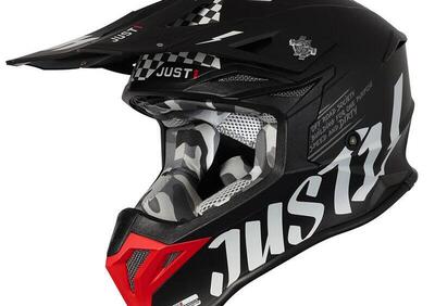 Casco cross Just1 J39 Rock Rosso Bianco Nero Opaco - Annuncio 9709724