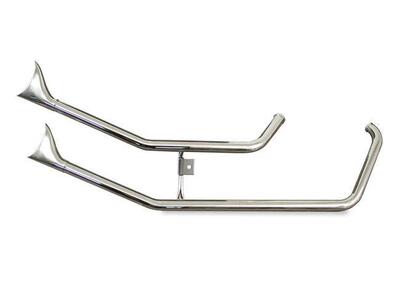 Marmitte Paughco drag pipe Fishtail upsweep cromat - Annuncio 8546929