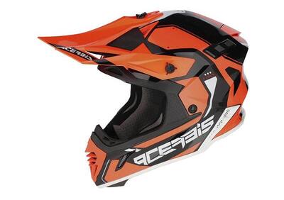 Casco Cross Acerbis X-Track In Fibra Arancio Nero - Annuncio 9722200