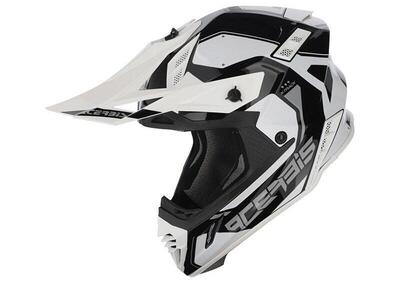 Casco Cross Acerbis X-Track In Fibra Nero Bianco - Annuncio 9722201