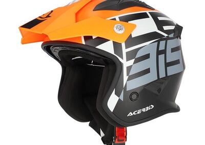 Casco Jet Acerbis Aria Graphic Arancio Nero - Annuncio 9722252