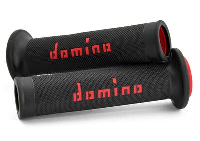 Coppia di manopole stradali Domino A010 Nero Rosso  - Annuncio 8984068