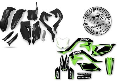 Kit plastiche+decals Ufo Stokes Kawasaki Nero UFO  - Annuncio 8954795