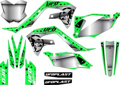 Kit grafica Ufo Stardust per Kawasaki Verde fluo U  - Annuncio 9188142