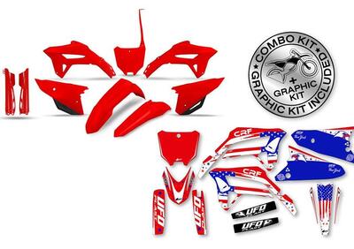 Kit plastiche+decals Ufo Patriot Honda Rosso UFO  - Annuncio 8981620