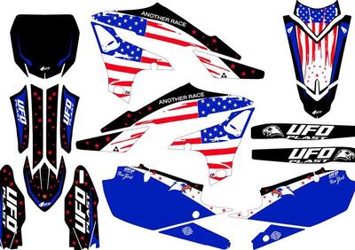 Kit grafica Ufo Patriot per Yamaha Nero UFO  - Annuncio 8986496