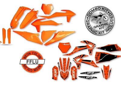 Kit plastiche+decals Ufo Akaishi Ktm Arancione flu  - Annuncio 8981706