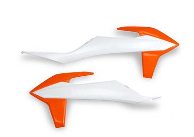 Convogliatori radiatore UFO per KTM Bianco Arancio  - Annuncio 8969749