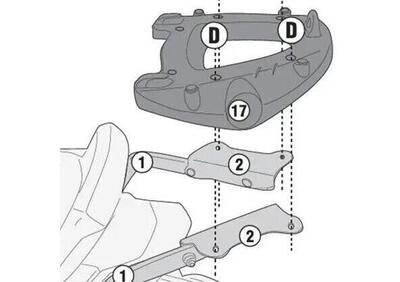 Attacco posteriore Givi SR6118 Per KYMCO CV3 550 ( - Annuncio 9370385