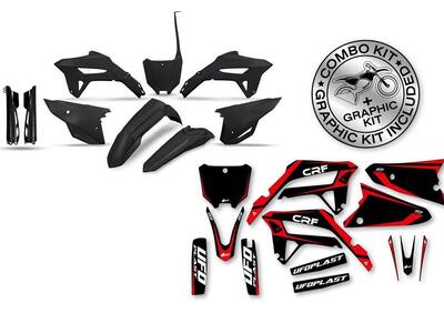 Kit plastiche+decals Ufo Tecna Honda Nero UFO  - Annuncio 8973746