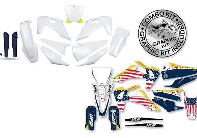 Kit plastiche+decals Ufo Patriot Husqvarna oem UFO  - Annuncio 8976446