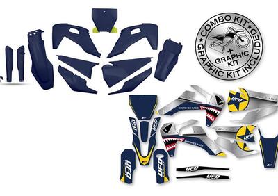 Kit plastiche+decals Ufo Thunder Husqvarna Nero UF  - Annuncio 8979251