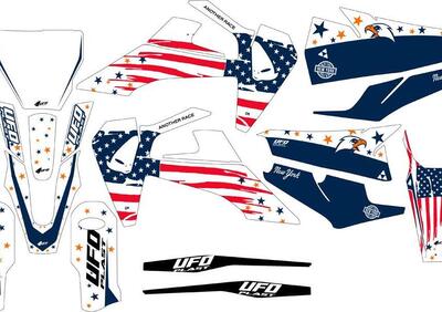 Kit grafica Ufo Patriot per Husqvarna Bianco UFO  - Annuncio 8959326